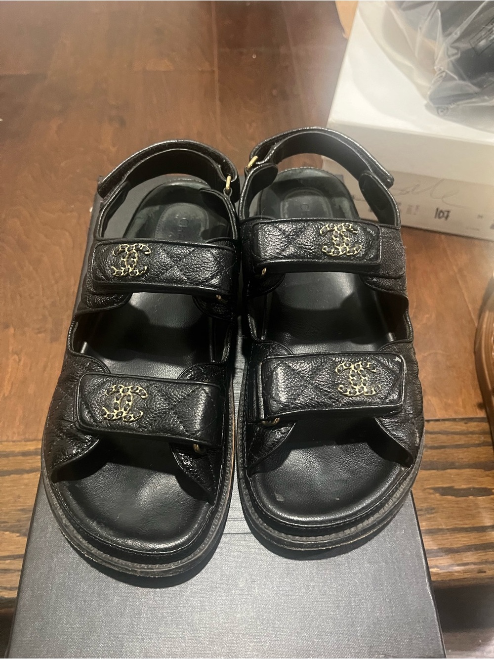 Chanel gate dad’s sandal.